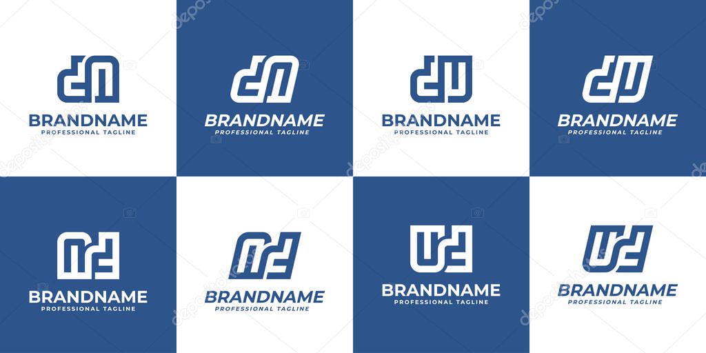 Letters DN ND DU UD Monogram Logo, suitable for any initials brand