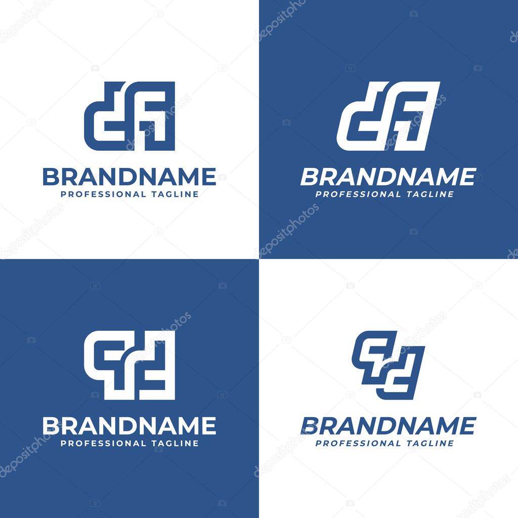 Letters DQ QD Monogram Logo, suitable for any initials brand
