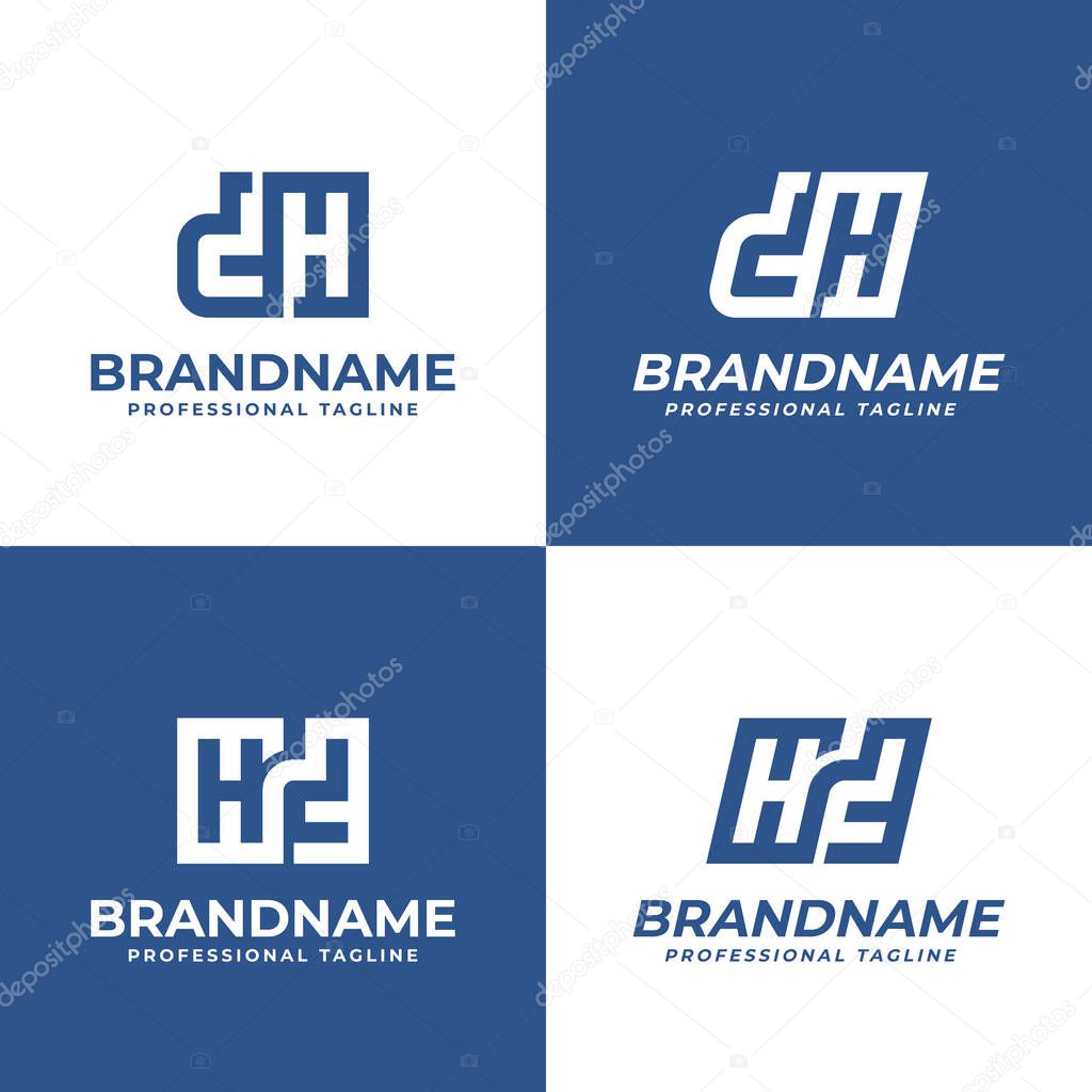 Letters DH HD Monogram Logo, suitable for any initials brand