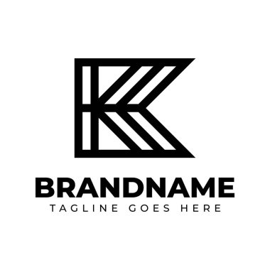 KK Monogram Logosu Harfleri, K veya KK harfleriyle başlayan her iş için uygundur