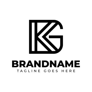 GK Monogram Logosu Harfleri, GK veya KG baş harfleri olan her iş için uygundur