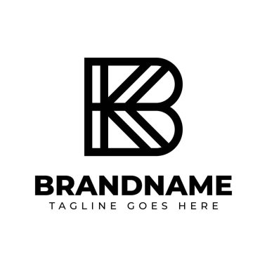 BK Monogram Logosu Harfleri, BK veya KB baş harfleri olan her iş için uygundur