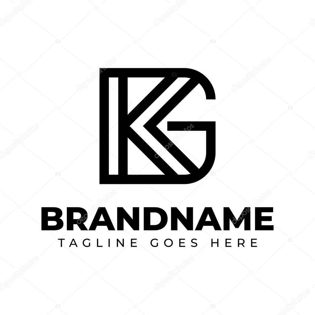 Letters GK Monogram Logo, suitable for any business with GK or KG initials