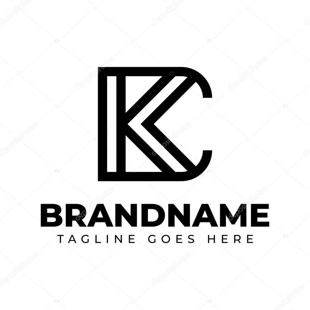 Letters CK Monogram Logo, suitable for any business with CK or KC initials