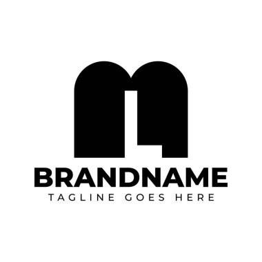 ML Monogram Logosu Harfleri, ML veya LM baş harfleri olan her iş için uygundur