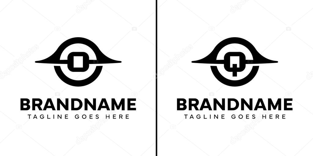 Letter O and Q Black Hole Logo, symbolizing mystery, depth, and powerful energy