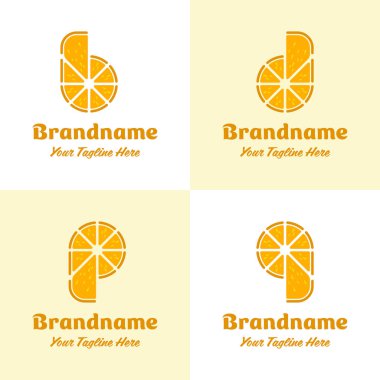 Harf B P D Q Turuncu Logo, tazeliği, eğlenceyi ve yaratıcılığı simgeliyor