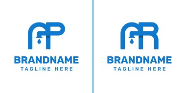 AP ve AR Boru Düşürme Logosu, tesisat, akış ve güvenilirliği simgeliyor