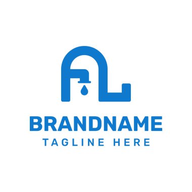 AL Boru Teslimatı Logosu. Tesisat, akış ve güvenilirliği simgeliyor.