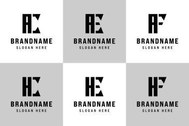 AC AE AF HC He HF logo seti, AC CA AE AF FA HC CH He EH FH Baş harfleri