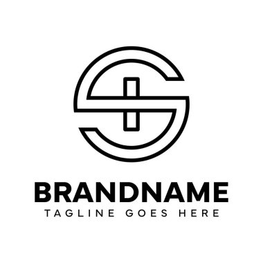 SI Monogram Logosu harfleri, IS veya SI baş harfleri olan her iş için uygundur