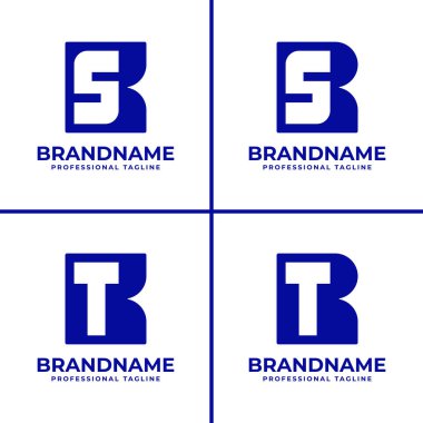 KS TS KT TT Monogram Logosu, KS SK TS ST KT TS baş harfleri olan her marka için uygundur