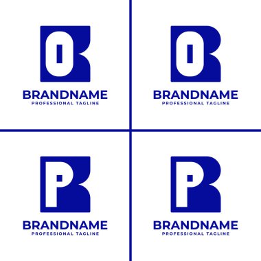 Harfler KO RO KP Monogram Logosu, KO OK RO veya KP RP PR baş harfleri olan her marka için uygundur