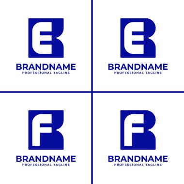 KE RE KF RF Monogram Logosu, KE EK RE ER KFK RF FR baş harfli her marka için uygundur