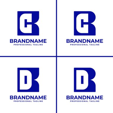 Harfler KC RC RD RD Monogram Logosu, KC CK RC CR KD RD RD baş harfleri olan her marka için uygundur