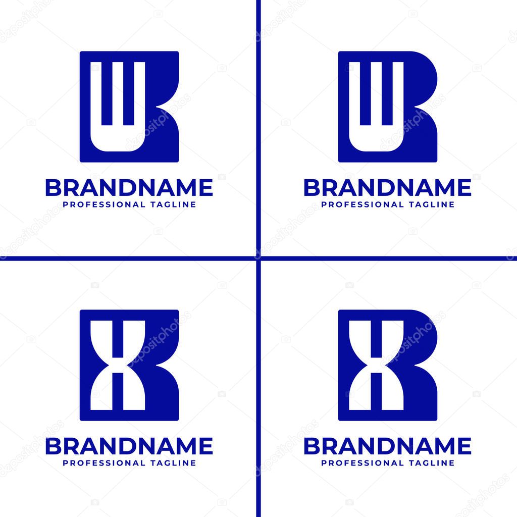 Letters KW XW KX XX Monogram Logo, suitable for any brand with KW WK XW WX KX XK XX XW initials