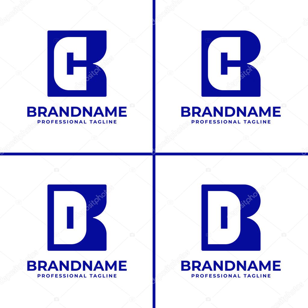Letters KC RC KD RD Monogram Logo, suitable for any brand with KC CK RC CR KD DK RD DR initials