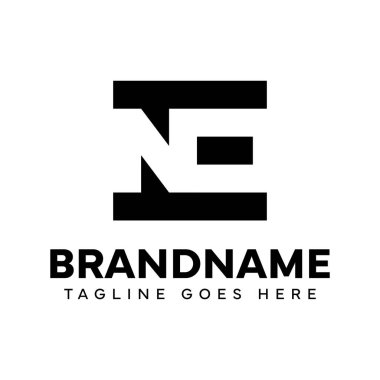 NE veya EN harfli her marka için NE Monogram Logosu