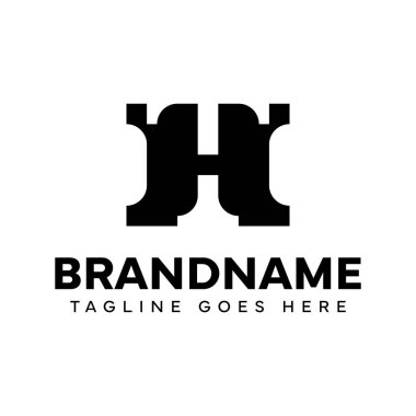TH veya HT harfli her marka için TH Monogram Logosu