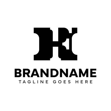 HF Monogram Logosu harfleri, HF veya FH harfleri olan her marka için.