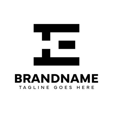 He Monogram Logosu harfleri, He veya EH harfleri olan her marka için.