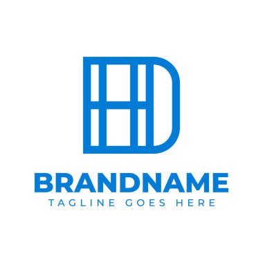 DH Monogram Logosu Harfleri, DH veya HD baş harfleri olan her iş için uygundur