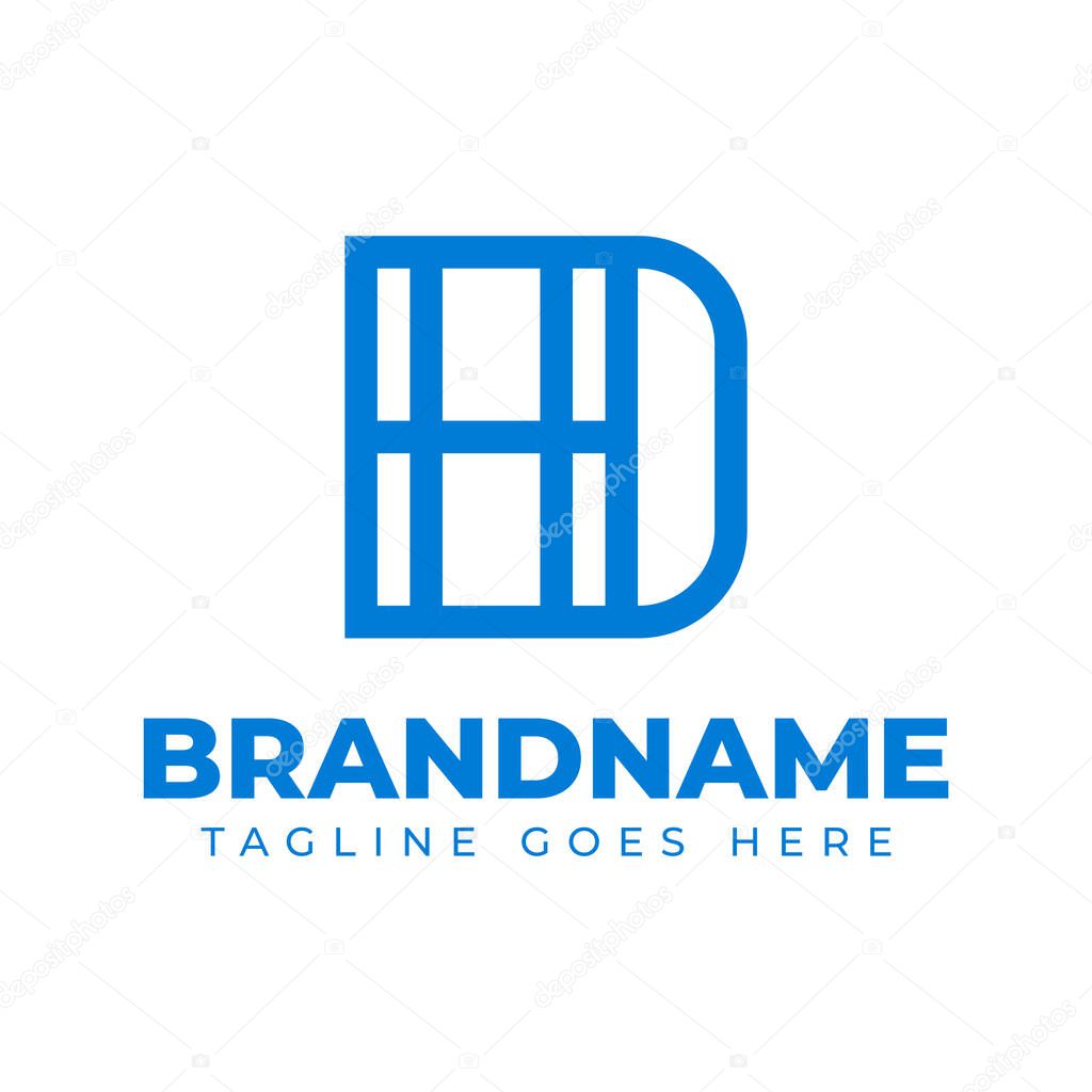 Letters DH Monogram Logo, suitable for any business with DH or HD initials