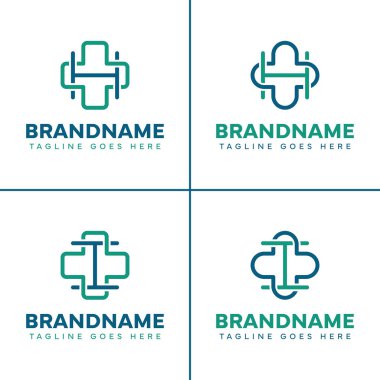 H ve I harfleri tıbbi haç seti, bakım, sağlık ve güvenilir sağlık hizmetlerini temsil ediyor.