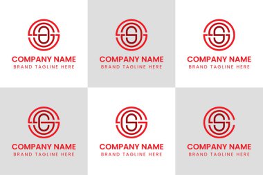 Letters SSA SAS ASS SSC SCS CSS Monogram Logo, suitable for any business