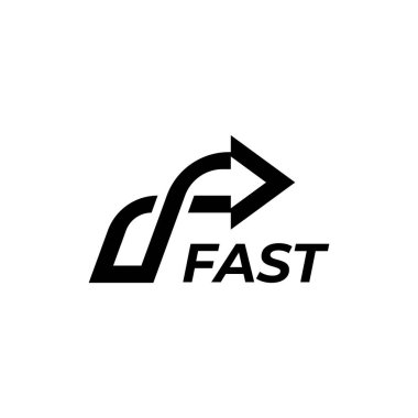 F Harfi Ok Yön Logosu, ilerlemeyi, yeniliği ve teknolojiyi simgeliyor.