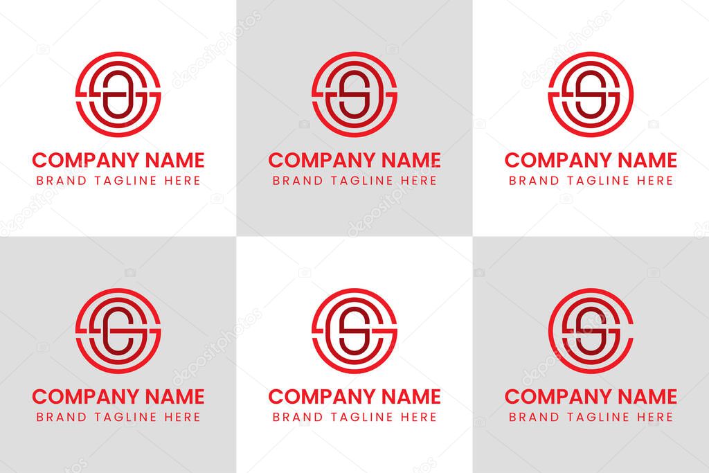 Letters SSA SAS ASS SSC SCS CSS Monogram Logo, suitable for any business
