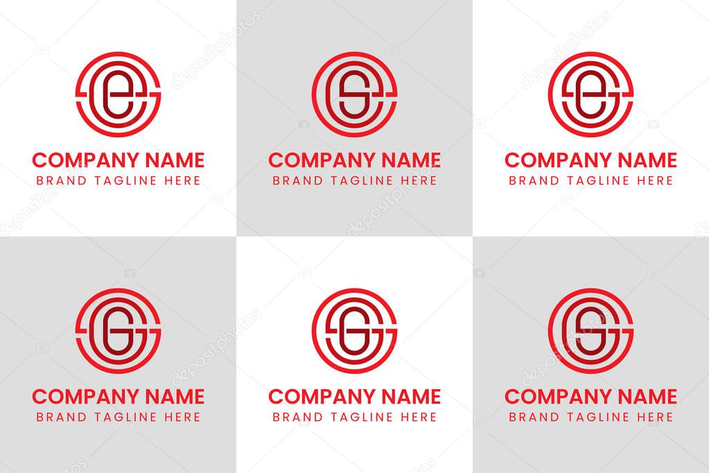 Letters SEE EES ESE SGG GGS GSG Monogram Logo, suitable for any business