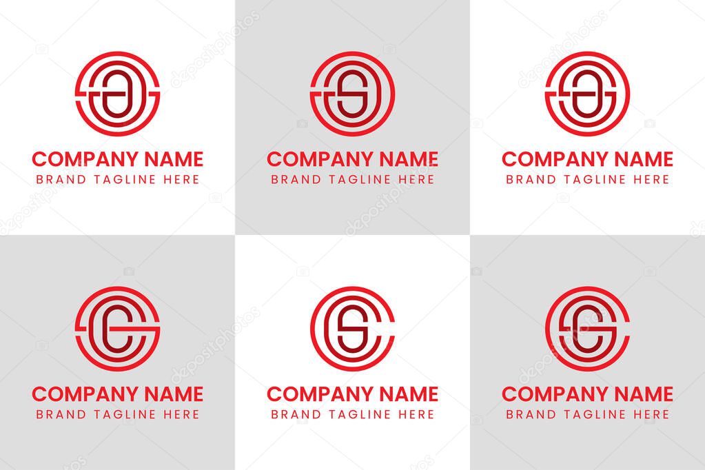Letters SAA AAS ASA SCC CCS CSC Monogram Logo, suitable for any business