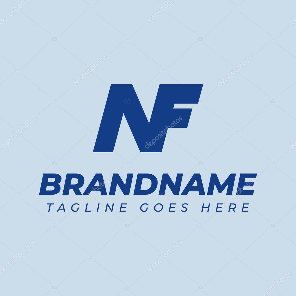 Letters NF Monogram Logo, suitable for any brand with FN or NF initials
