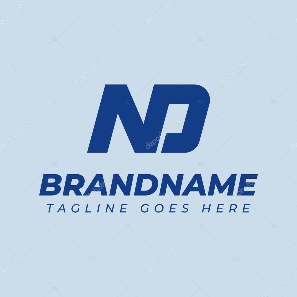 Letters ND Monogram Logo, suitable for any brand with DN or ND initials
