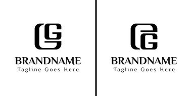 GG ve EG Monogram Logosu Harfleri, GG EG GE baş harfleriyle iş yapmak için