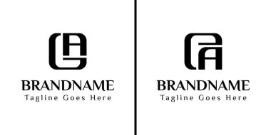 GA ve EA Monogram Logosu Harfleri, GA AG EA baş harfleri ile iş yapmak için
