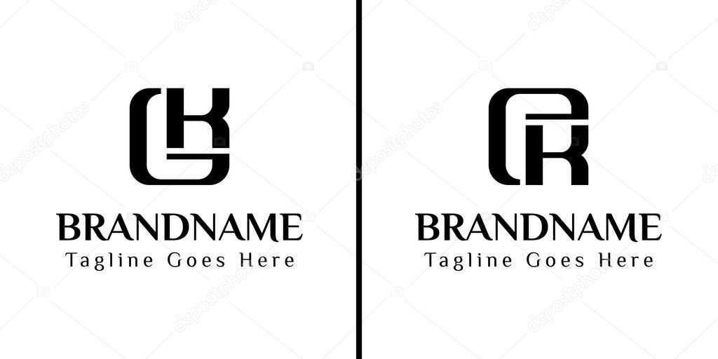Letters GK and EK Monogram Logo, for business with GK KG EK KE initials