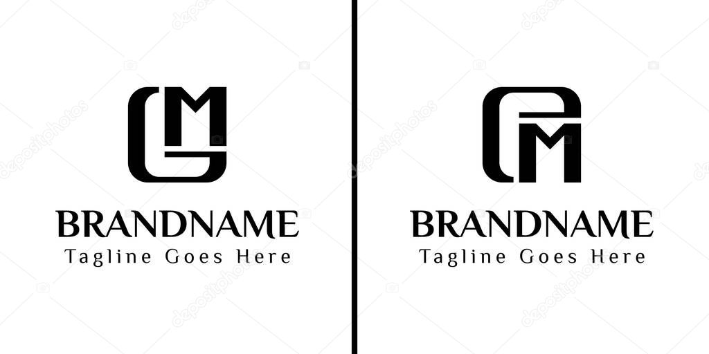 Letters GM and EM Monogram Logo, for business with GM MG EM ME initials