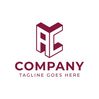AC 3D Monogram Logosu, CA ya da AC harfleri için profesyonellik ve yeniliği temsil etmektedir.