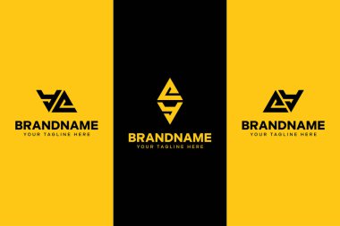 YE ve EY Üçgen Logosu harfleri, YE veya EY harfleriyle başlayan her iş için uygundur.