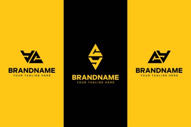 YC ve CY Üçgen Logosu harfleri, YC veya CY harfleriyle başlayan her iş için uygundur.