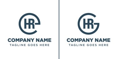 EHR ve GHR Monogram logosu, EHR ERH HRE REH GHR GRH RHG RGH baş harfleri HRG HGR