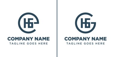 EHG ve GHG harfleri EHG monogram logosu, EHG HGE HEG GHE GEH GHG GGH GGH baş harfleri