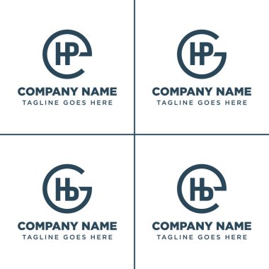 Harfler EHP GHP EHB GHB GHB Monogram Logosu, her iş için uygundur
