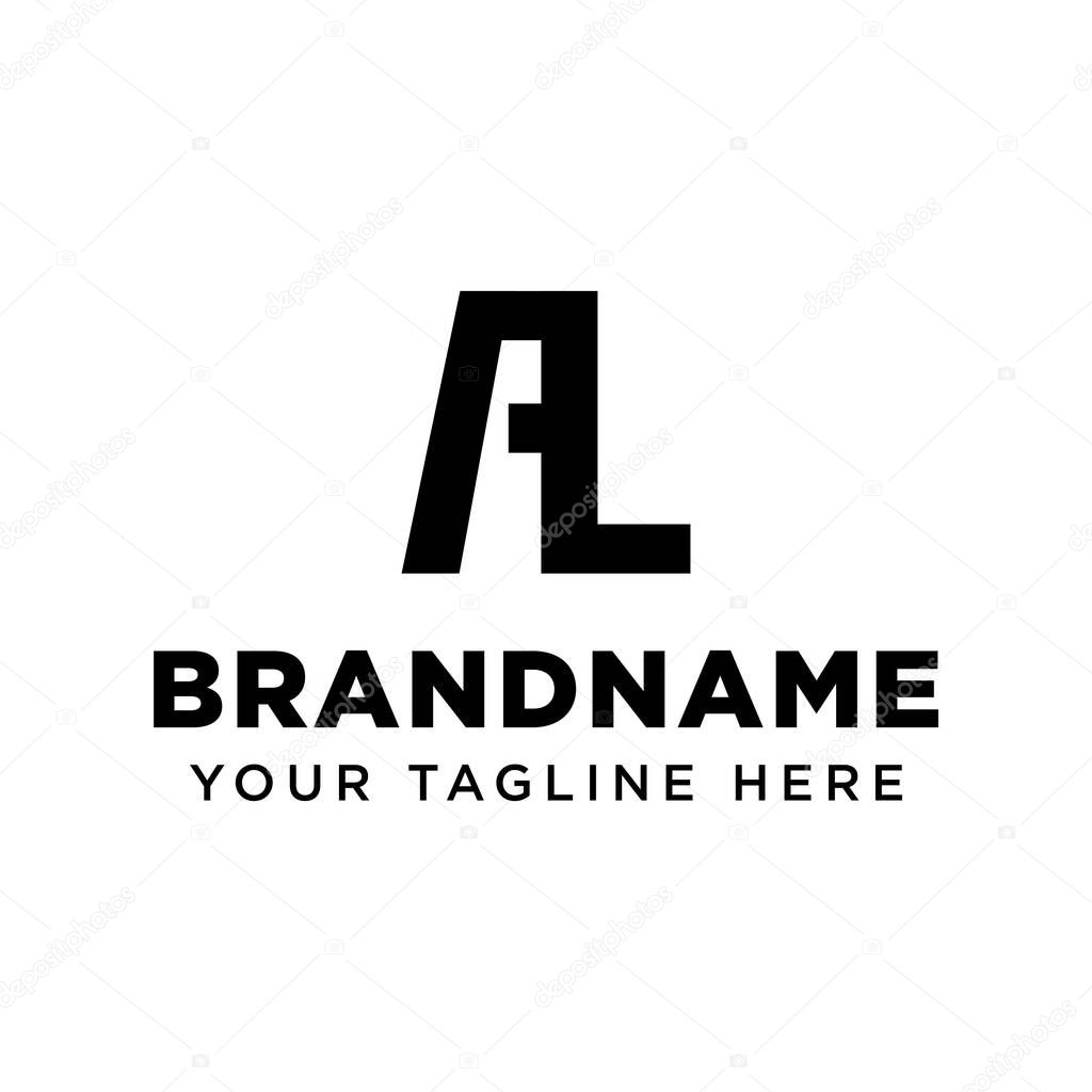 Letters AL Monogram Logo, suitable for any brand with LA or AL initials