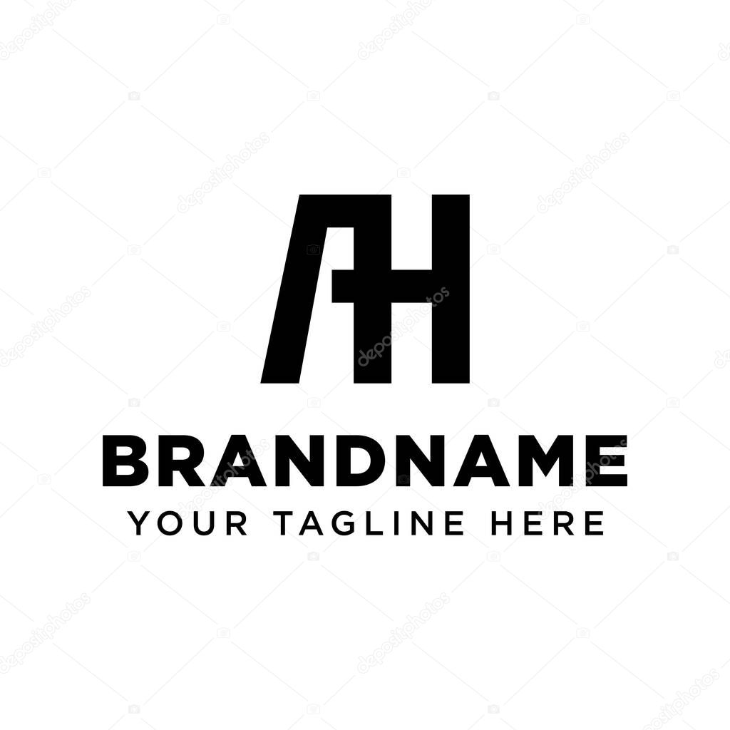 Letters AH Monogram Logo, suitable for any brand with HA or AH initials