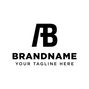 AB Monogram Logosu harfleri, BA veya AB baş harfleri olan her marka için uygundur.