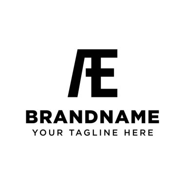 AE Monogram Logosu harfleri, EA veya AE baş harfleri olan her marka için uygundur.