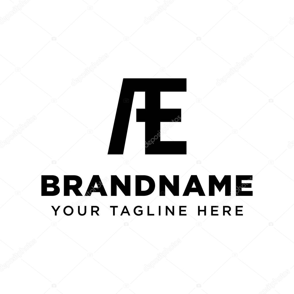 Letters AE Monogram Logo, suitable for any brand with EA or AE initials